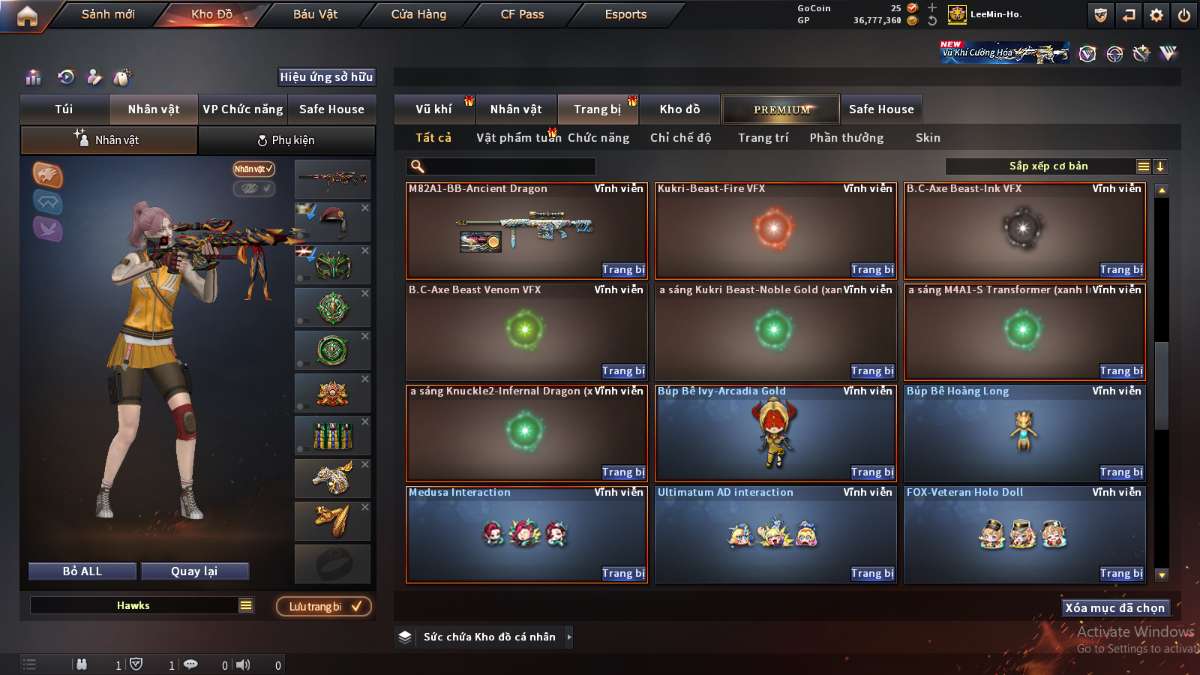 shop acc cf uy tin gia re